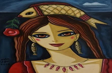 لوحة للفنان العالمي حلمي التوني