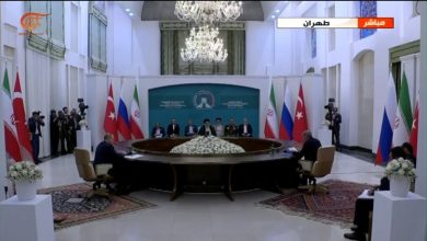 قادة روسيا وإيران وتركيا