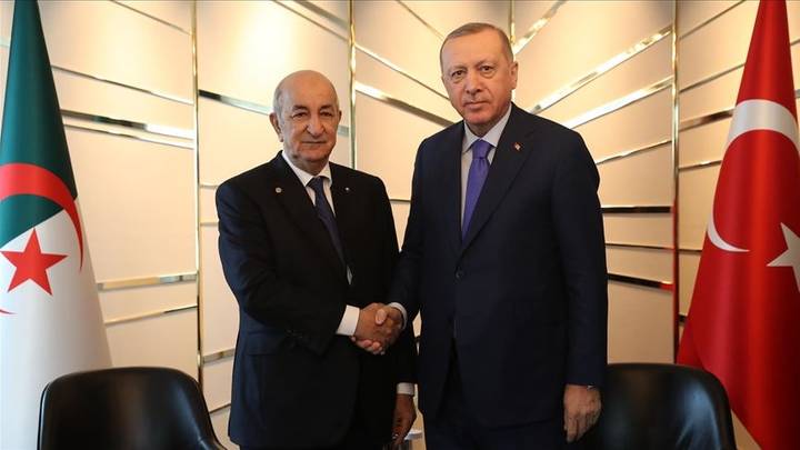 الرئيس التركي أردوغان ونظيره الجزائري عبد المجيد تبون