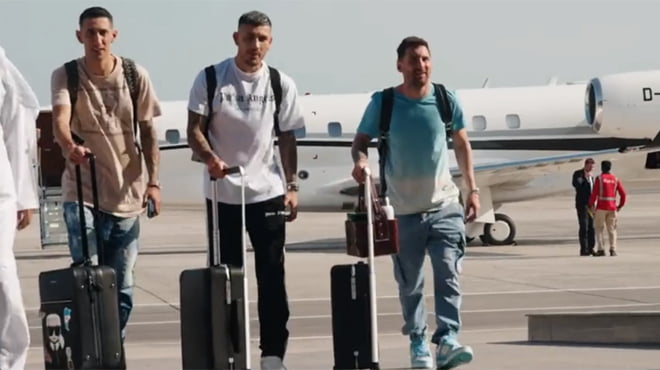 وصول ميسي إلى العاصمة الإماراتية أبوظبي