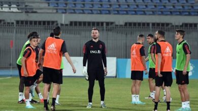 تدريبات المنتخب البلجيكي في الكويت
