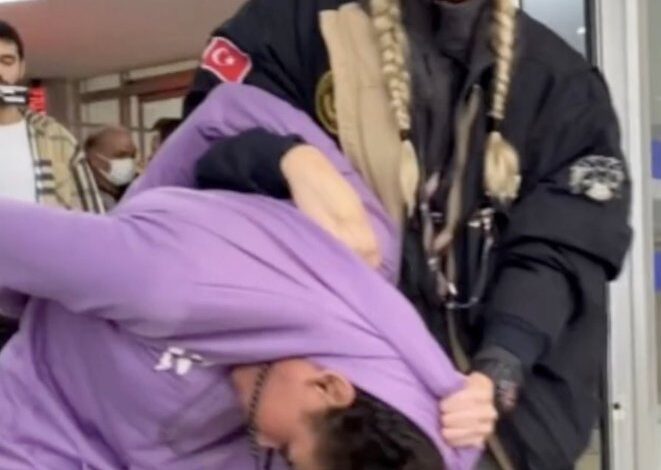 Syrian woman arrested Video footage shows