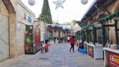 Happy New Year .. شوارع القدس تتزين