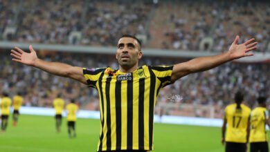 عبدالرزاق حمدالله يسجل هدف التعادل للاتحاد أمام الشباب في كأس خادم الحرمين