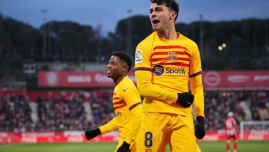 قاد بيدري نادي برشلونة لتعزيز صدارة الدوري الإسباني، بتسجيله هدف اللقاء الوحيد في مرمى جيرونا، مساء اليوم السبت، ضمن الجولة 19