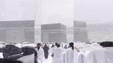 ثلوج الحرم المكي