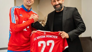 انضم البرتغالي جواو كانسيلو مدافع مانشستر سيتي إلى نادي بايرن ميونخ متصدر الدوري الألماني لكرة القدم، اليوم الثلاثاء