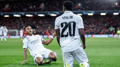 فينيسيوس جونيور جلاد ليفربول الجديد في دوري الأبطال