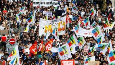 التظاهرات في فرنسا