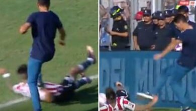 مدرب لابلاتا يعتدي على لاعب في الدوري الأرجنتيني