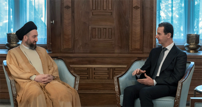 الأسد والسيد عمار الحكيم يبحثان تطورات المنطقة