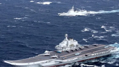 سفن حربية قرب تايوان