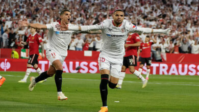 النصيري يقود إشبيلية لنصف نهائي الدوري الأوروبي