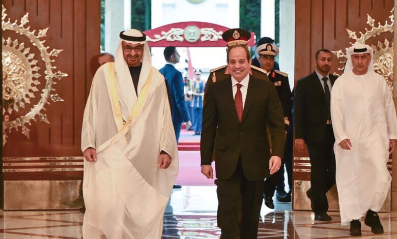 محمد بن زايد والسيسي