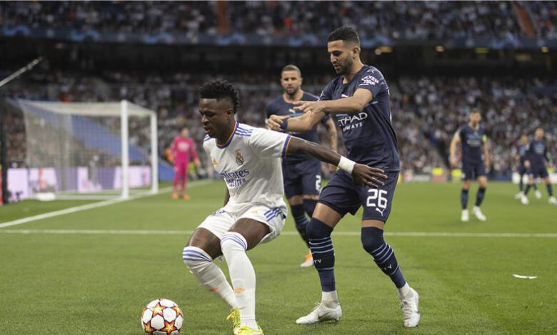 مانشستر سيتي يواجه ريال مدريد في قمة مباريات اليوم